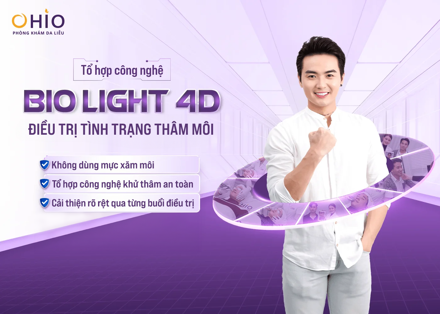 Tổ hợp công nghệ Bio Light 4D – Khử thâm Môi đẹp toàn diện, tự nhiên