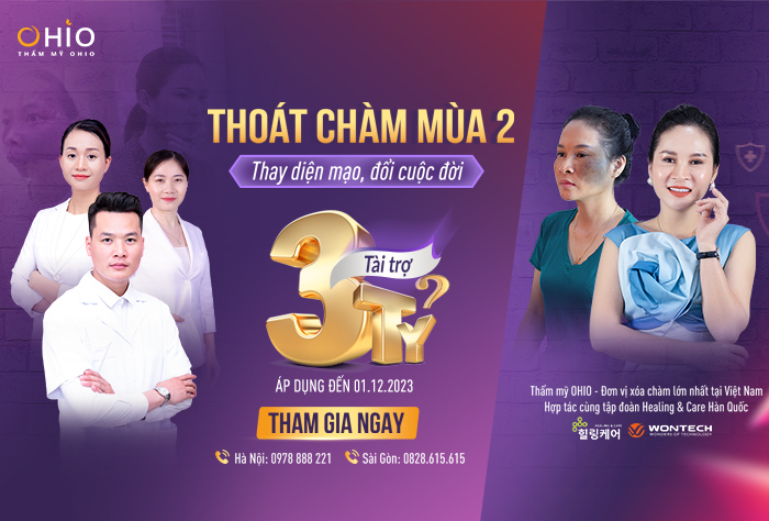 Chiến dịch Thoát Chàm 2023: Thẩm mỹ OHIO tài trợ 3 Tỷ xóa chàm