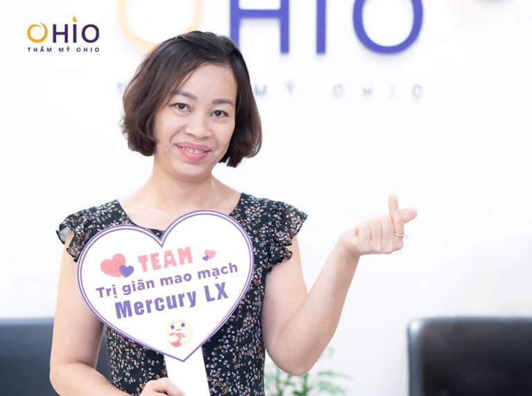 Chị Thu Loan (Hà Nội) cải thiện 80% giãn mao mạch chân từ buổi đầu tiên