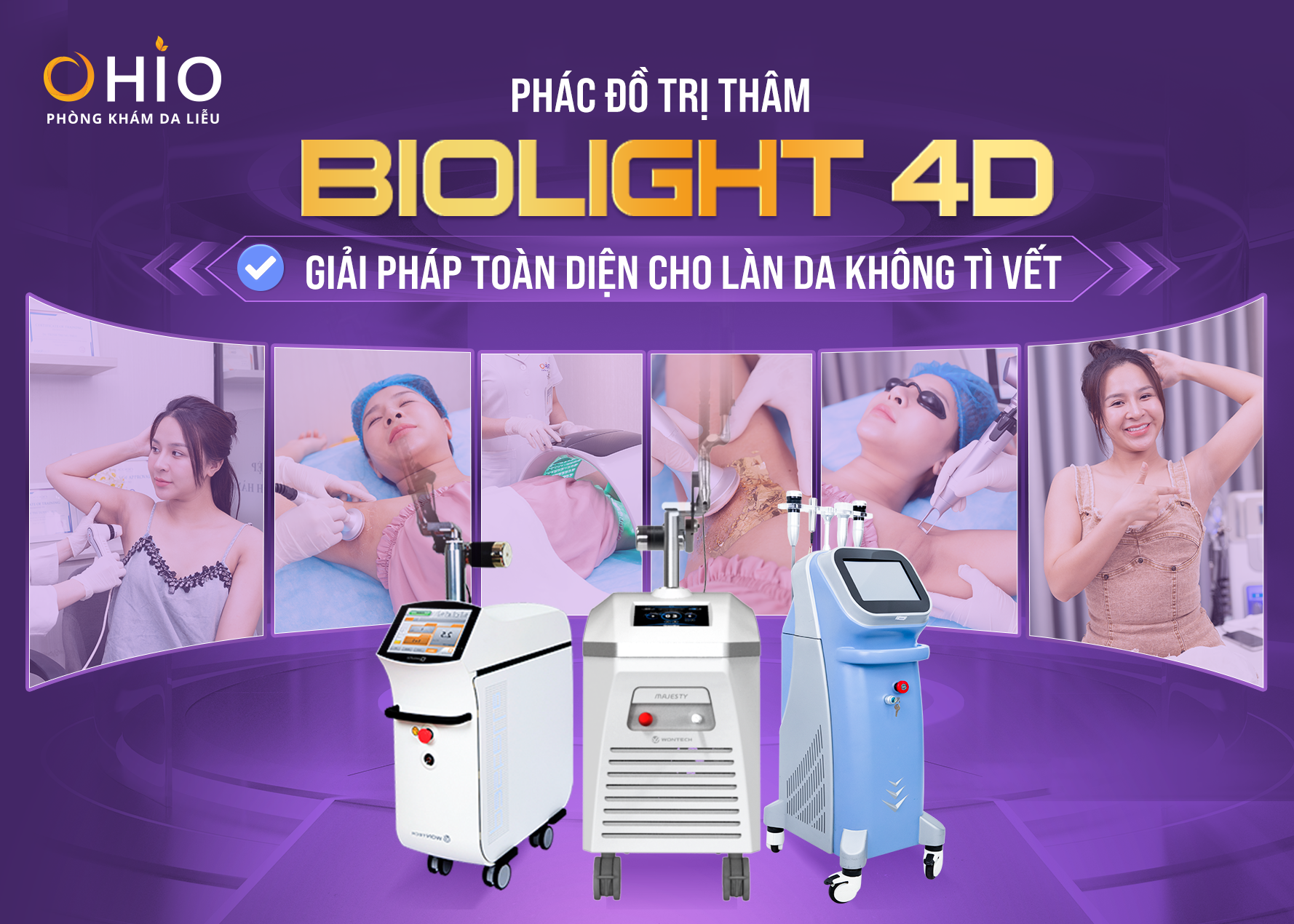 Điều trị vết thâm sạm trên da - Phòng khám da liễu OHIO Phác đồ điều trị thâm sạm tại OHIO