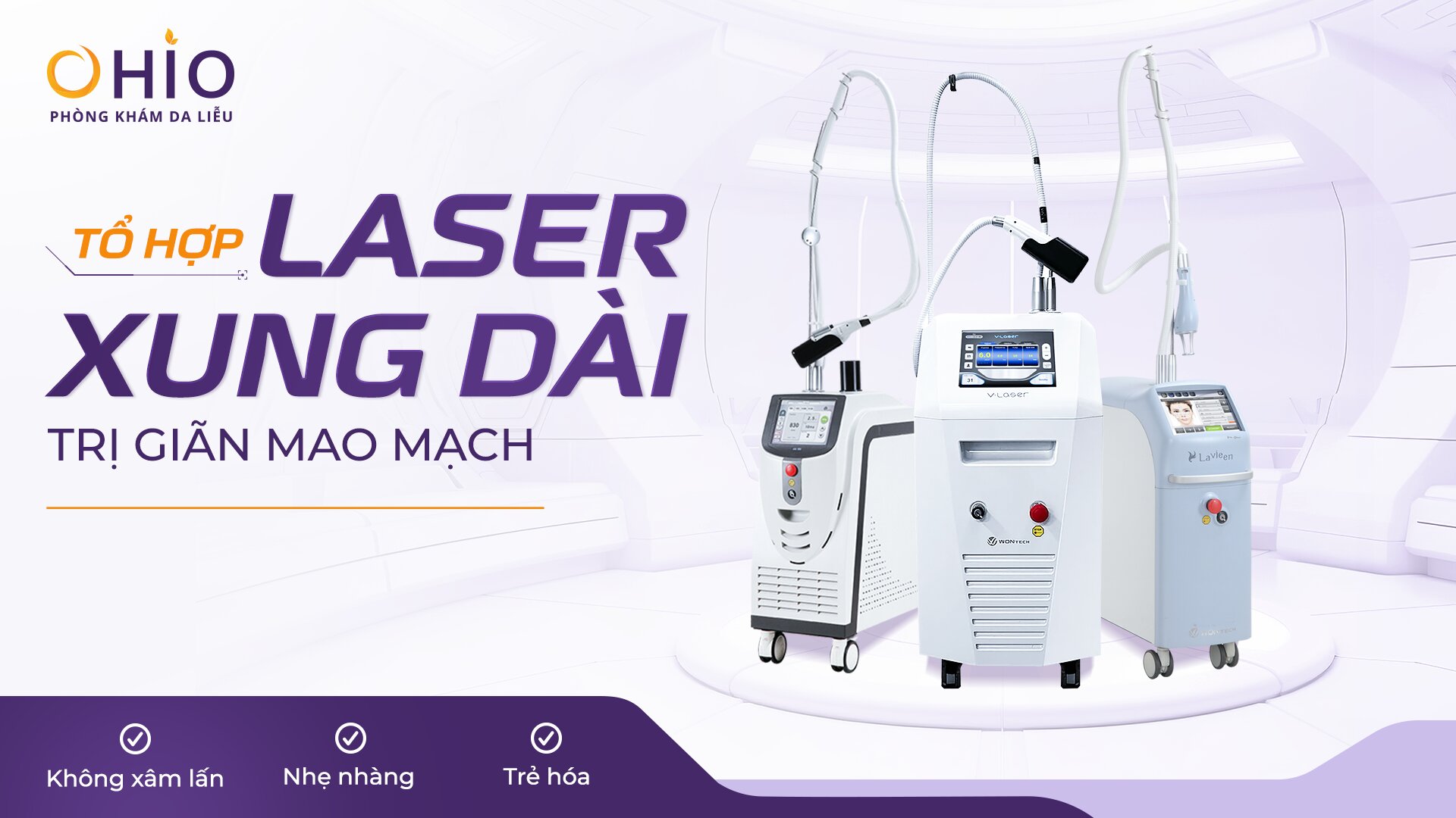 Điều trị giãn mao mạch mặt - Phòng khám da liễu OHIO Điều trị giãn mao mạch mặt tại OHIO
