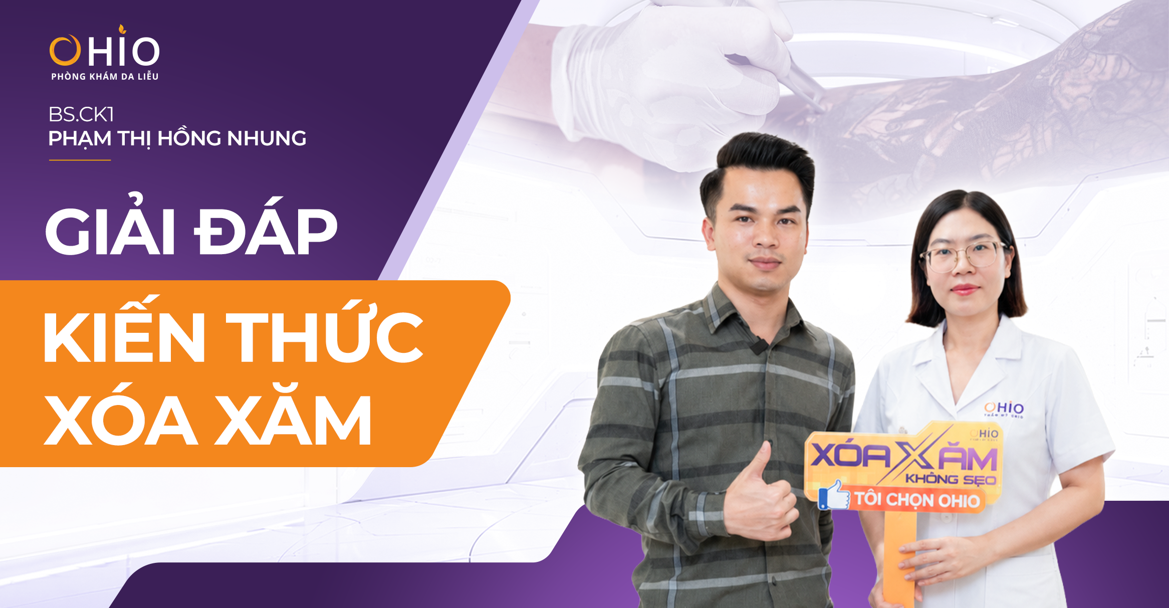 Xoá xăm có đau không? có để lại sẹo không? BS.CK1 chuyên ngành Da liễu giải đáp