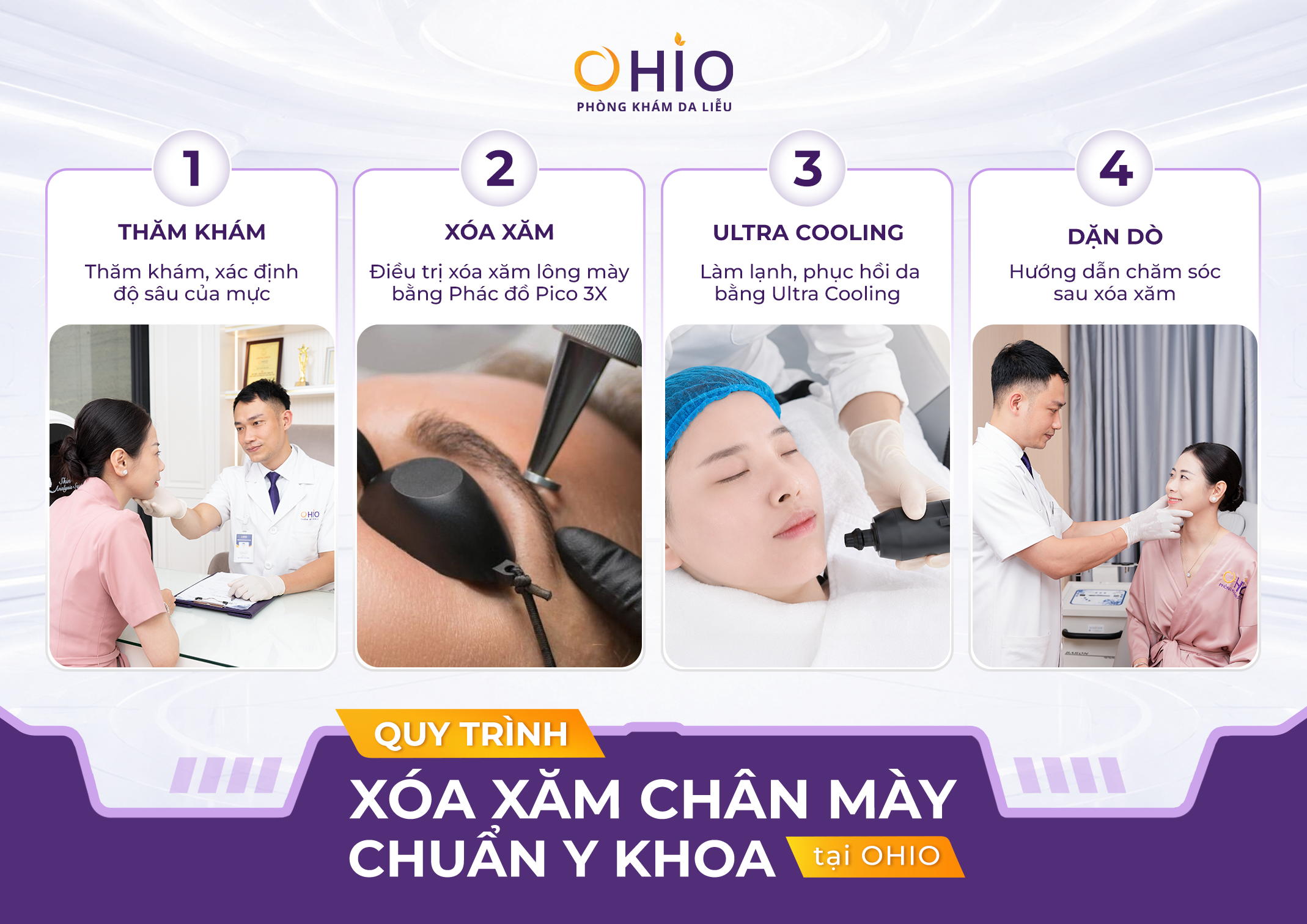 Quy trình xóa xăm lông mày tại OHIO