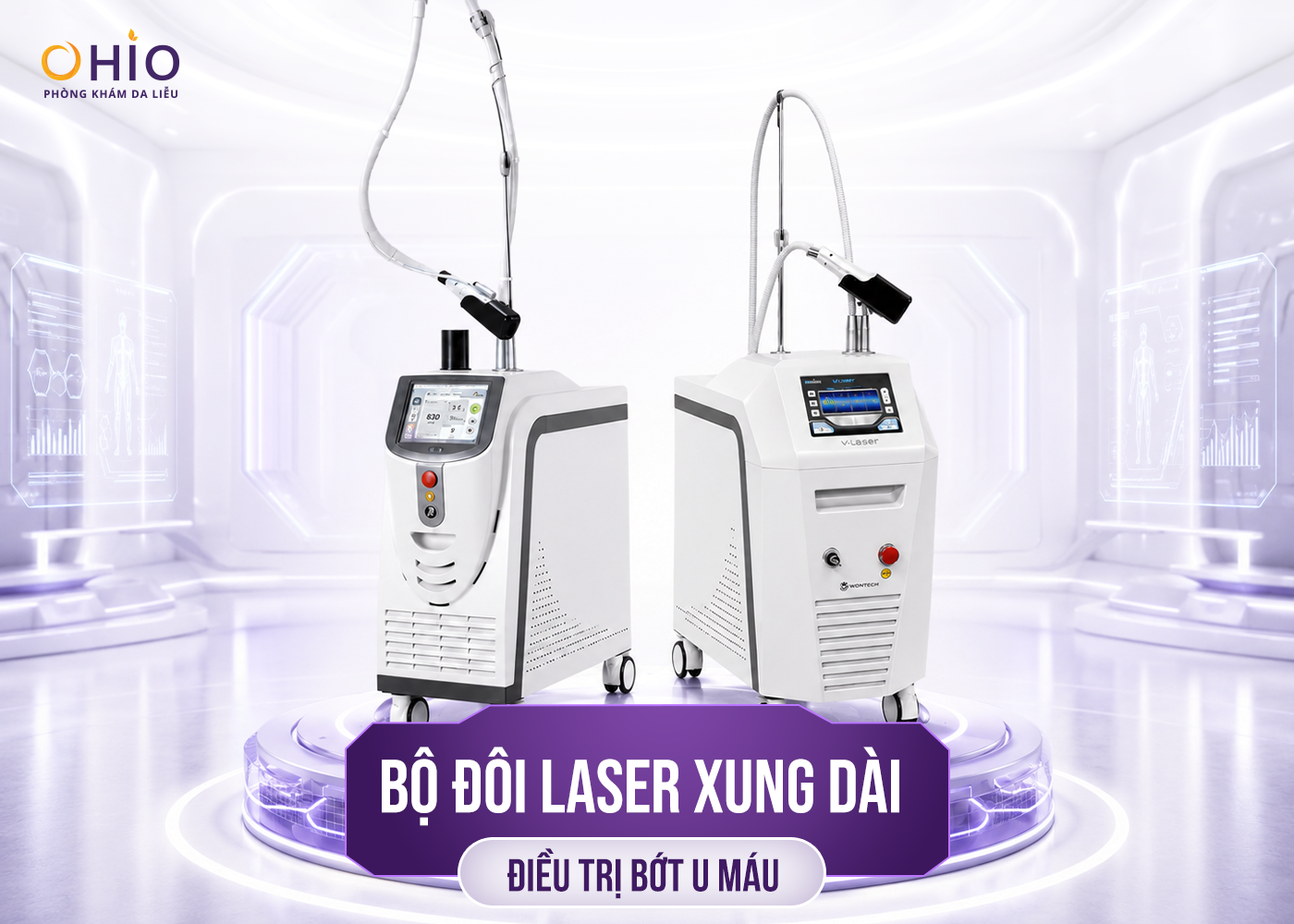 Bộ đôi laser xung dài điều trị u mạch máu tại OHIO